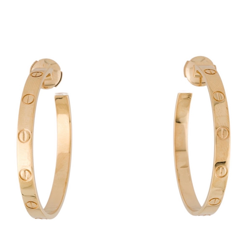 Cartier Love 18k Gold Hoop Earrings